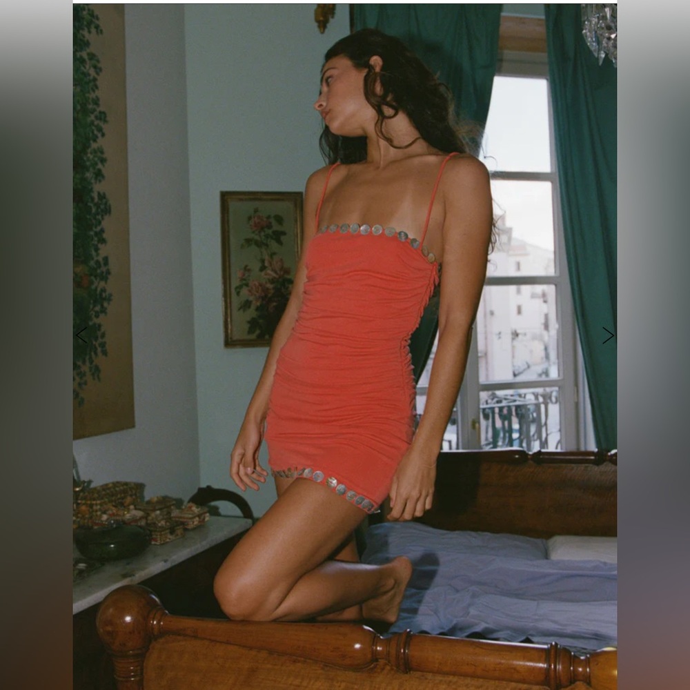 With Jean Red Mini Dress